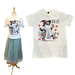 Women’s Boojee Halloween Ghost T Shirt Boujee Size Small New
